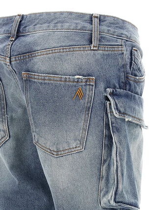 Jeans azules de algodón denim