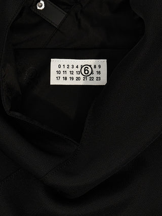 Bolso de hombro negro de poliéster