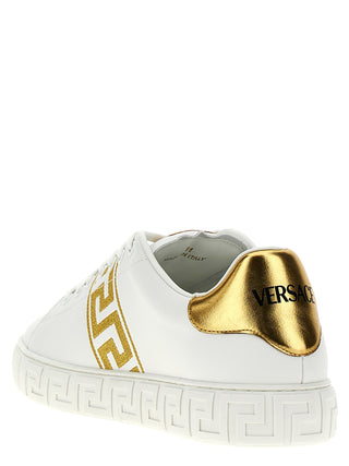 Gold Polyamide Low Top Sneakers