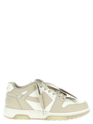 Beige Calfskin Low Top Sneakers