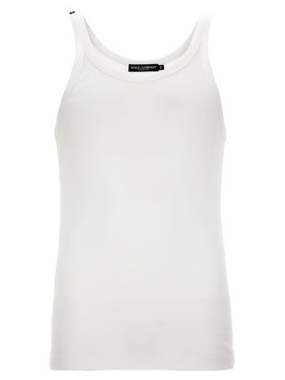 Camisetas sin mangas blancas de algodón