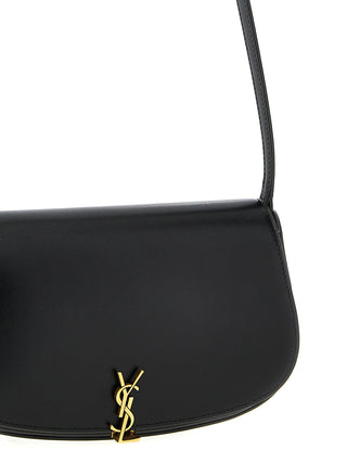 Black Calfskin Shoulder Bag