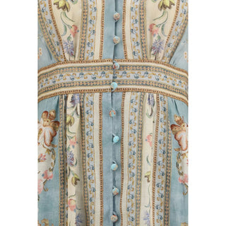 Multicolor Linen Casual Dress