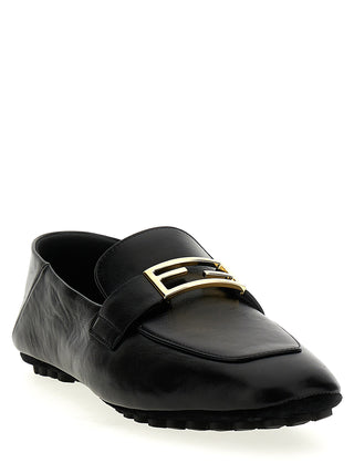 Black Lamb Leather Slip-On Loafers
