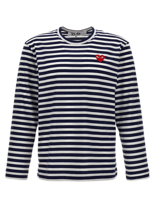 Blue Cotton Long Sleeve T-Shirt