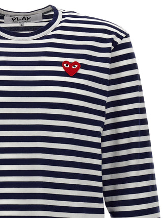Blue Cotton Long Sleeve T-Shirt
