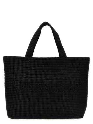 Bolso tote de viscosa negro
