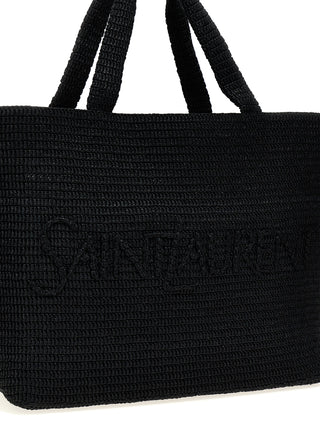 Bolso tote de viscosa negro