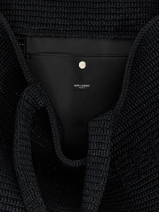 Bolso tote de viscosa negro