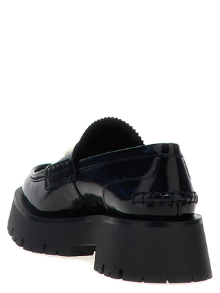 Black Cowhide Slip-On Loafers