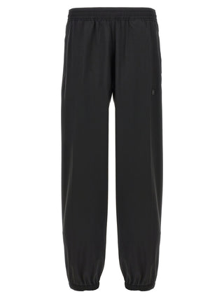 Black Virgin Wool Casual Pants