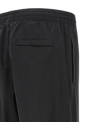 Black Virgin Wool Casual Pants