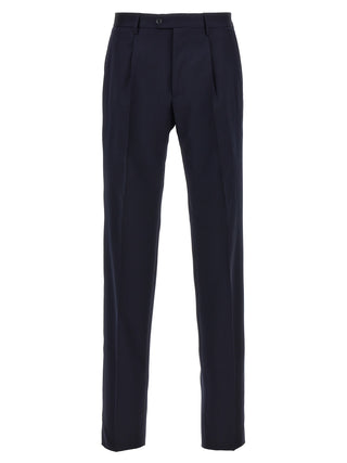 Blue Virgin Wool Two-Piece Suit