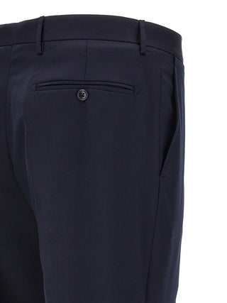 Blue Virgin Wool Two-Piece Suit
