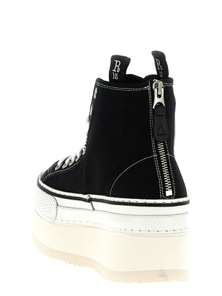 Bicolor Cotton Platform Sneakers