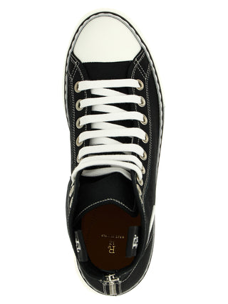 Bicolor Cotton Platform Sneakers