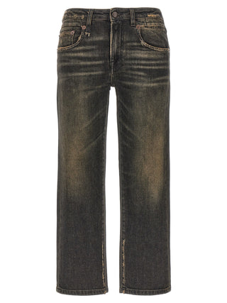 Black Cotton Boyfriend Jeans