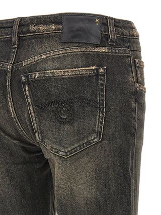 Jeans boyfriend de algodón negro