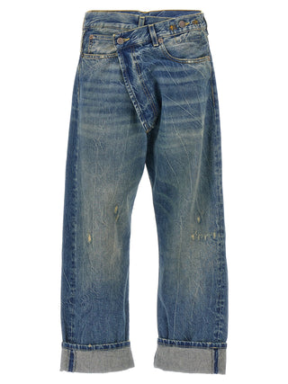 Blue Cotton Relaxed Fit Jeans