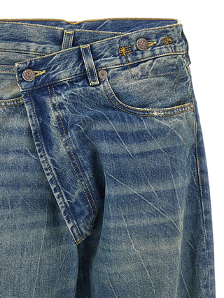 Blue Cotton Relaxed Fit Jeans
