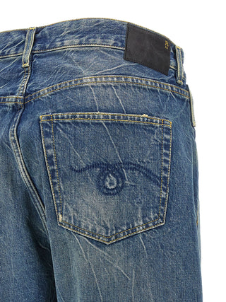 Blue Cotton Relaxed Fit Jeans