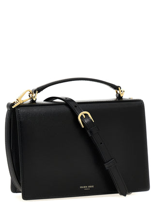 Bolso de mano negro de piel de vaca