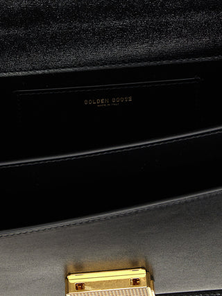 Bolso de mano negro de piel de vaca