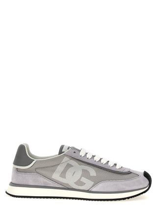 Gray Calfskin Athletic Sneakers