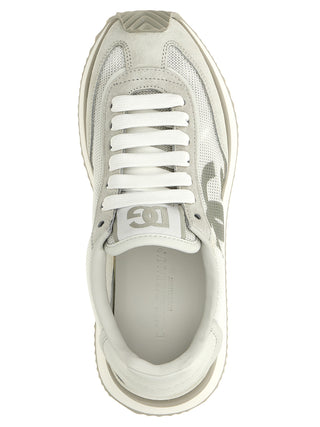 White Calfskin Athletic Sneakers
