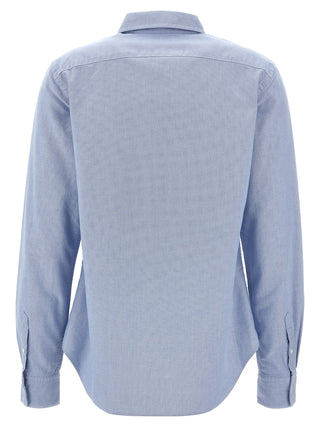 Blusa de algodón azul