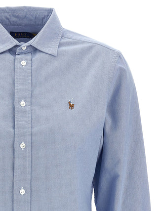Blusa de algodón azul