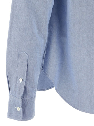 Blusa de algodón azul