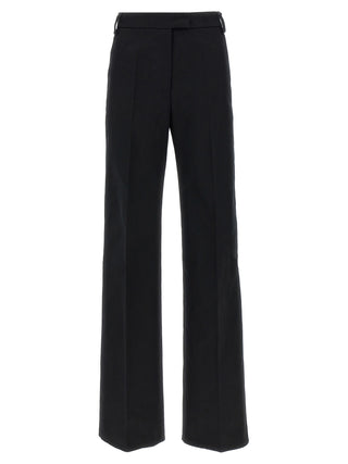 Black Cotton Casual Pants