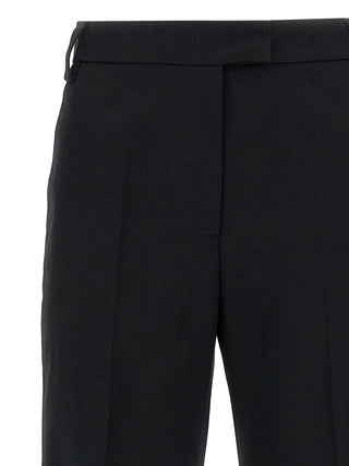Black Cotton Casual Pants