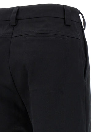 Black Cotton Casual Pants