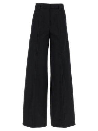 Black Cotton Casual Pants