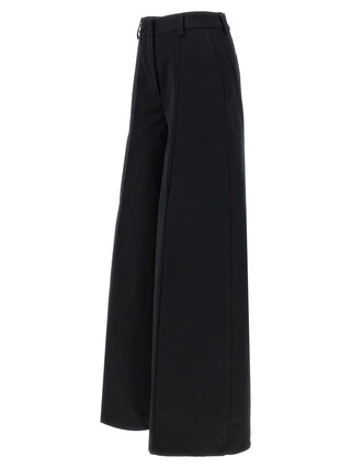 Black Cotton Casual Pants