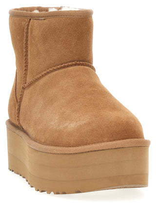 Brown Cowhide Ankle Boots