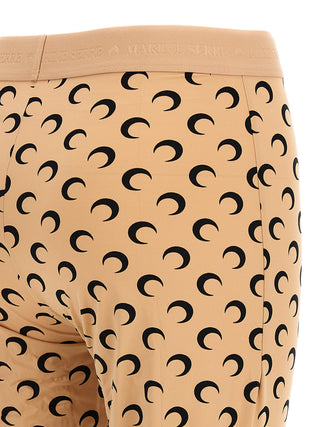 Leggings de poliamida beige