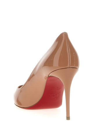 Beige Calfskin High Heel Pumps