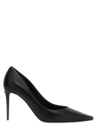 Black Lamb Leather High Heel Pumps