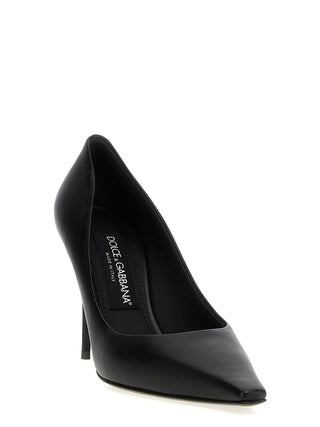 Black Lamb Leather High Heel Pumps