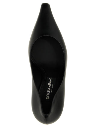 Black Lamb Leather High Heel Pumps
