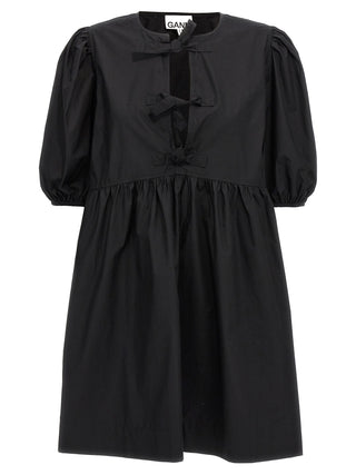 Vestido corto de algodón negro