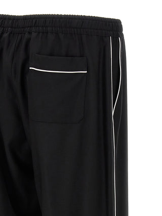 Pantalones casuales negros de lana virgen