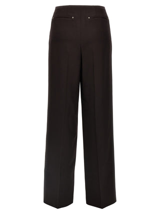Pantalones de vestir de lana virgen morados