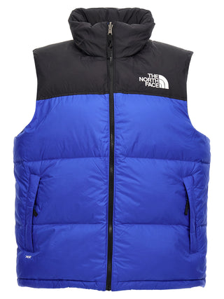 Blue Nylon Sleeveless Jacket