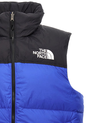 Blue Nylon Sleeveless Jacket