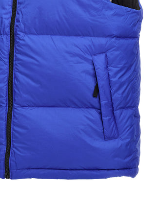 Blue Nylon Sleeveless Jacket