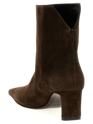 Brown Calfskin Ankle Boots